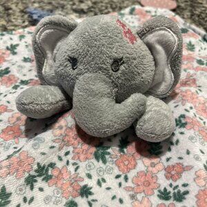 MODERN BABY Plush Elephant Lovey Security Blanket Teethers Rattle Floral Pink